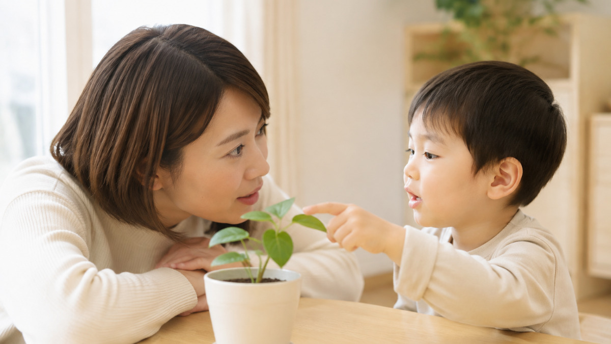 「なんで?」と質問する子どもと向き合う親